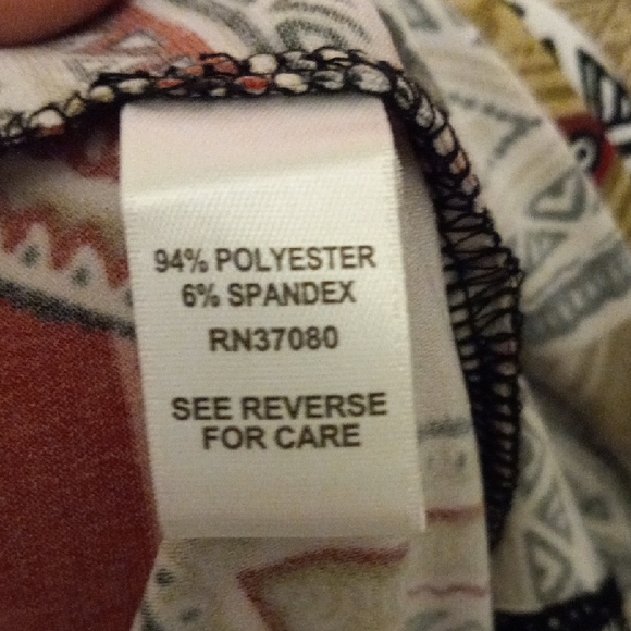 Cato Tribal Chevron Tank Top in Red and Olive - Picture 3 of 5